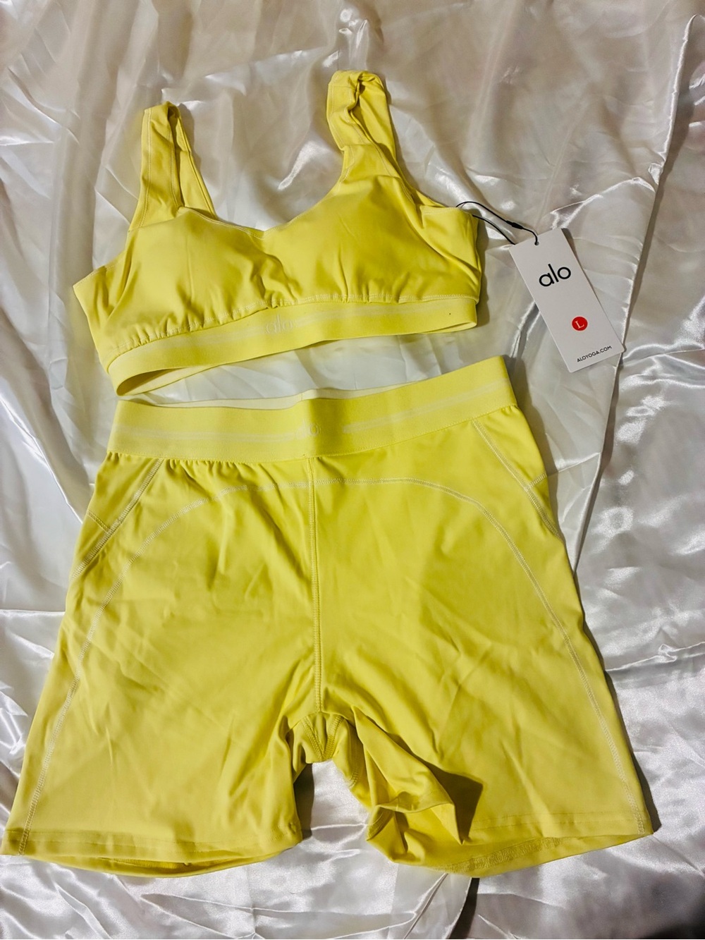 ALO Yoga Bright Yellow  Active One-Piece Set